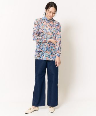 シャイニーデニムパンツ