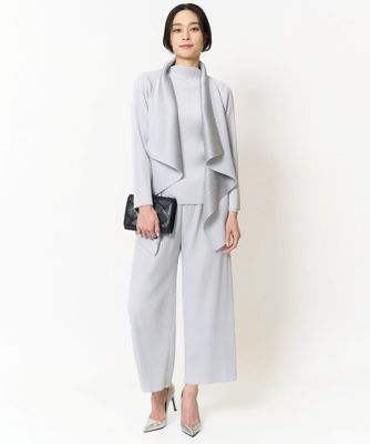 ［軽い・保温性・セットアップ対応］プリーツデザインパンツ