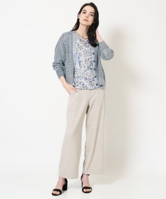 ウエストゴムストレートパンツ