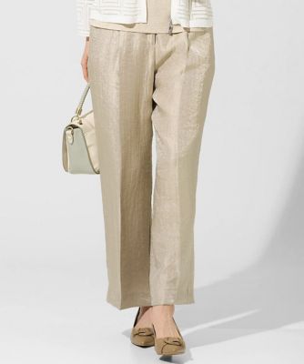 ＜CHRISTIAN AUJARD (Women)＞ワッシャーサテンセミワイドパンツ