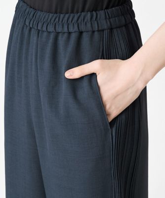 ［吸水速乾］ウエストゴムサイドプリーツパンツ