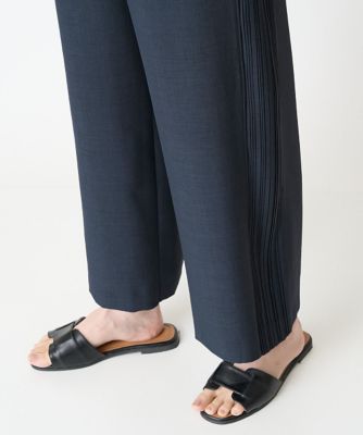 ［吸水速乾］ウエストゴムサイドプリーツパンツ