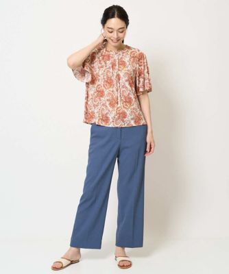 ［接触冷感・吸水速乾・紫外線防防止］美シルエットセミワイドパンツ