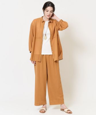 ［接触冷感／セットアップ対応］ウエストゴムリラックスパンツ