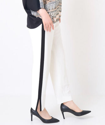 【SALE】CHRISTIAN AUJARD (Women)/クリスチャン オジャール サイドラインストレートパンツ ホワイト90 パンツ・ズボン【三越伊勢丹/公式】