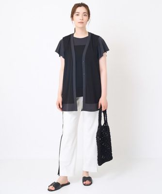サイドラインストレートパンツ