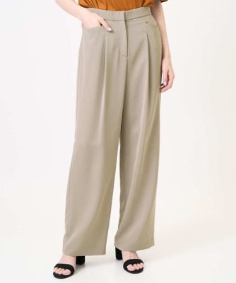 【SALE】CHRISTIAN AUJARD (Women)/クリスチャン オジャール タック入りセミワイドパンツ 92グレージュ パンツ・ズボン【三越伊勢丹/公式】