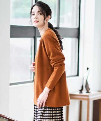 CHRISTIAN AUJARD (Women)/クリスチャン オジャール [アンサンブル対応]カシミヤシルクニットカーディガン 15オレンジ トップス【三越伊勢丹/公式】