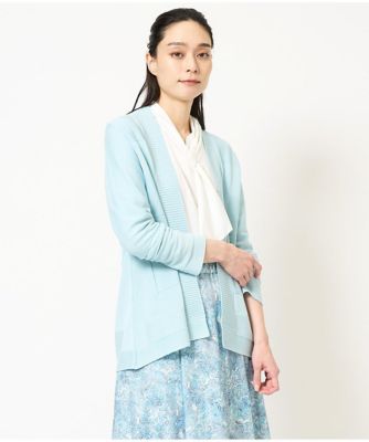 【SALE】CHRISTIAN AUJARD (Women)/クリスチャン オジャール デザインニット羽織り ライトブルー50 トップス【三越伊勢丹/公式】