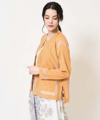 吸水速乾・接触冷感］透かしデザインニットカーディガン | CHRISTIAN