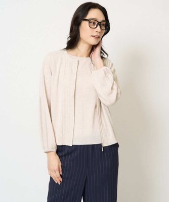 【SALE】CHRISTIAN AUJARD (Women)/クリスチャン オジャール [アンサンブル対応]ドライタッチニット羽織り ベージュ82 トップス【三越伊勢丹/公式】