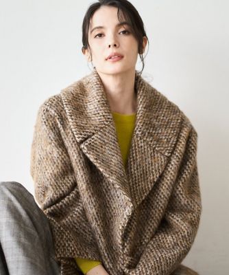 CHRISTIAN AUJARD (Women)/クリスチャン オジャール シャギーオーバーコート 87ブラウン アウター【三越伊勢丹/公式】