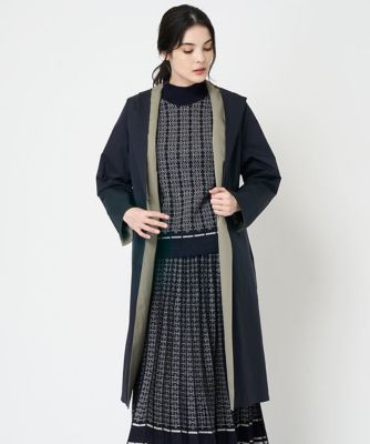 HYKE ハイク ショールカラー ウールコート バイカラー HYKE ハイクWOOL SHOP コート HYKE ハイク ショールカラー ウール