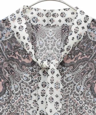 セットアップ対応］クラシカルモダン更紗プリントブラウス | CHRISTIAN