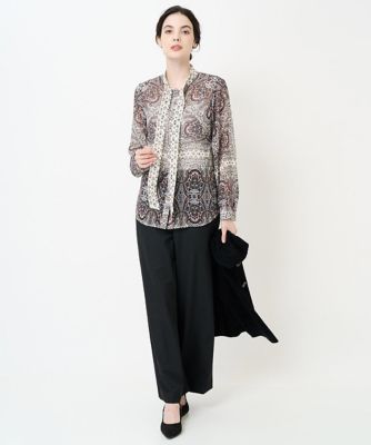 セットアップ対応］クラシカルモダン更紗プリントブラウス | CHRISTIAN