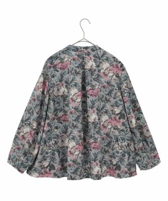 大きいサイズ／セットアップ対応】ゴブランフラワープリントブラウス