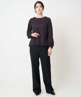 大きいサイズ】フラワーモールレースブラウス | CHRISTIAN AUJARD L