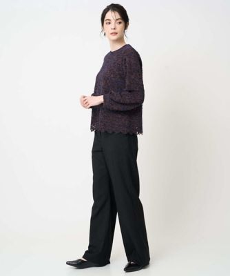 大きいサイズ】フラワーモールレースブラウス | CHRISTIAN AUJARD L