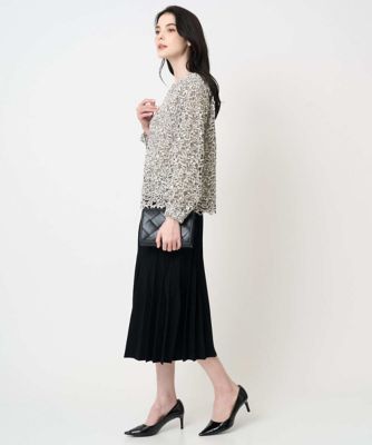 大きいサイズ】フラワーモールレースブラウス | CHRISTIAN AUJARD L