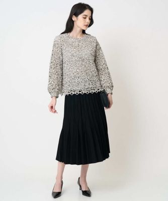 大きいサイズ】フラワーモールレースブラウス | CHRISTIAN AUJARD L