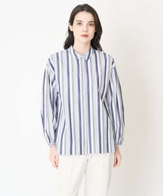 ドロップショルダーストライプシャツ