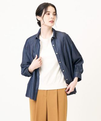 ＜CHRISTIAN AUJARD Lサイズ (Women/大きいサイズ)＞［セットアップ対応］ライトデニムシャツ