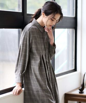 大きいサイズ】グレンチェックワンピース | CHRISTIAN AUJARD Lサイズ