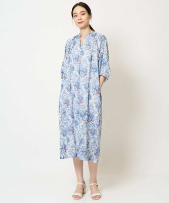 自由区　【亜希さん着用】フラワーペイズリープリント ドレス セール】 【亜希さん着用】フラワーペイズリープリント ドレス