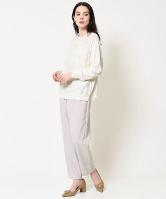 フラワージャガードニット