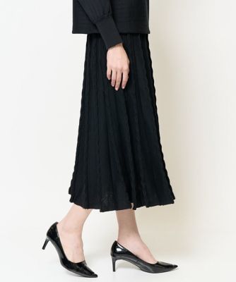 ＜CHRISTIAN AUJARD Lサイズ (Women/大きいサイズ)＞［セットアップ対応］プリーツ風ニットスカート