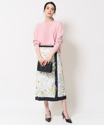 ボタニカルフラワープリントスカート