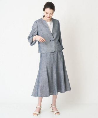 ［セットアップ対応］シャンブレーツィードスカート