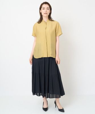 ［接触冷感・ドライタッチ］ウエストゴムティアードスカート