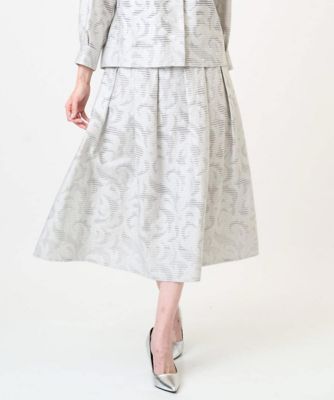 ＜CHRISTIAN AUJARD Lサイズ (Women/大きいサイズ)＞［セットアップ対応］ジャカードタックスカート