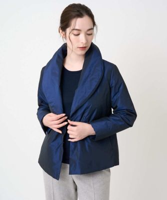 【送料無料】CHRISTIAN AUJARD Lサイズ (Women/大きいサイズ)/クリスチャン・オジャール Lサイズ【大きいサイズ/軽量・暖かい】中綿入りショートアウター 57ネイビー コート・ジャケット【三越伊勢丹/公式】