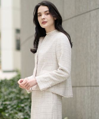 大きいサイズ】シャイニーツィードジャケット | CHRISTIAN AUJARD L