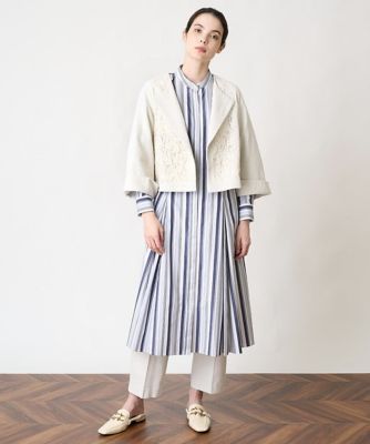 ［セットアップ対応］レースデザインボレロジャケット