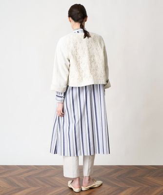 ［セットアップ対応］レースデザインボレロジャケット
