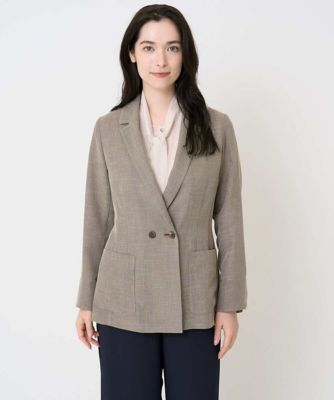 ＜CHRISTIAN AUJARD Lサイズ (Women/大きいサイズ)＞メッシュテーラードジャケット