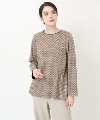 ＜CHRISTIAN AUJARD Lサイズ (Women/大きいサイズ)＞ジャカードジャージーカットソー