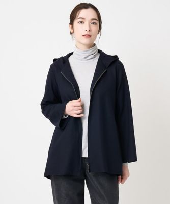 【送料無料】CHRISTIAN AUJARD Lサイズ (Women/大きいサイズ)/クリスチャン・オジャール Lサイズ フード付ジップアップ羽織り 57ネイビー 衣料品【三越伊勢丹/公式】