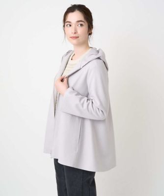 【送料無料】CHRISTIAN AUJARD Lサイズ (Women/大きいサイズ)/クリスチャン・オジャール Lサイズ フード付ジップアップ羽織り 91ライトグレー 衣料品【三越伊勢丹/公式】