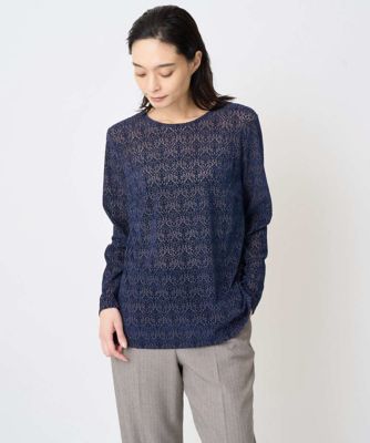 桜玲子　レオナール カットソー L ブラック 半袖 フラワープリント YOSHIKO KRIS-WEBB×L’EQUIPE】クラシカルフラワー