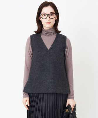 ＜CHRISTIAN AUJARD Lサイズ (Women/大きいサイズ)＞Ｖネックレイヤードカットソー