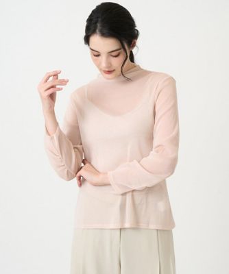 ＜CHRISTIAN AUJARD Lサイズ (Women/大きいサイズ)＞【大きいサイズ】長袖ラメチュールカットソー