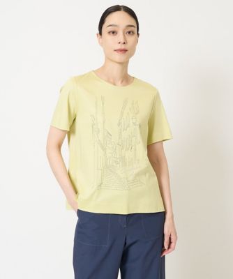 CHRISTIAN AUJARD Lサイズ (Women/大きいサイズ)/クリスチャン・オジャール Lサイズ PARIS風景プリントTシャツ