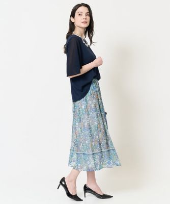 ［接触冷感・吸汗速乾／アンサンブル対応］フレアスリーブカットソー