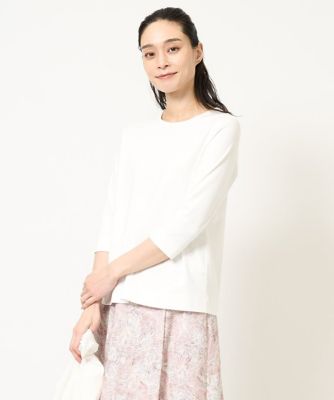 【SALE】【送料無料】CHRISTIAN AUJARD Lサイズ (Women/大きいサイズ)/クリスチャン・オジャール Lサイズ シンプルデザインTシャツ ホワイト80 トップス【三越伊勢丹/公式】