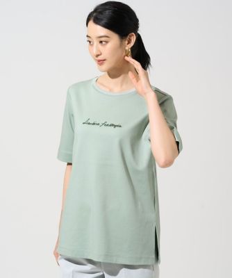 ＜CHRISTIAN AUJARD Lサイズ (Women/大きいサイズ)＞【大きいサイズ】ビジューロゴカットソー