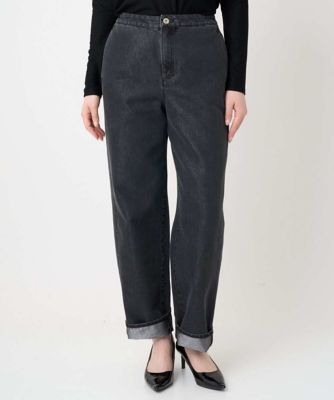 【送料無料】CHRISTIAN AUJARD Lサイズ (Women/大きいサイズ)/クリスチャン・オジャール Lサイズ ラメ入りデニムパンツ 94ブラック パンツ・ズボン【三越伊勢丹/公式】